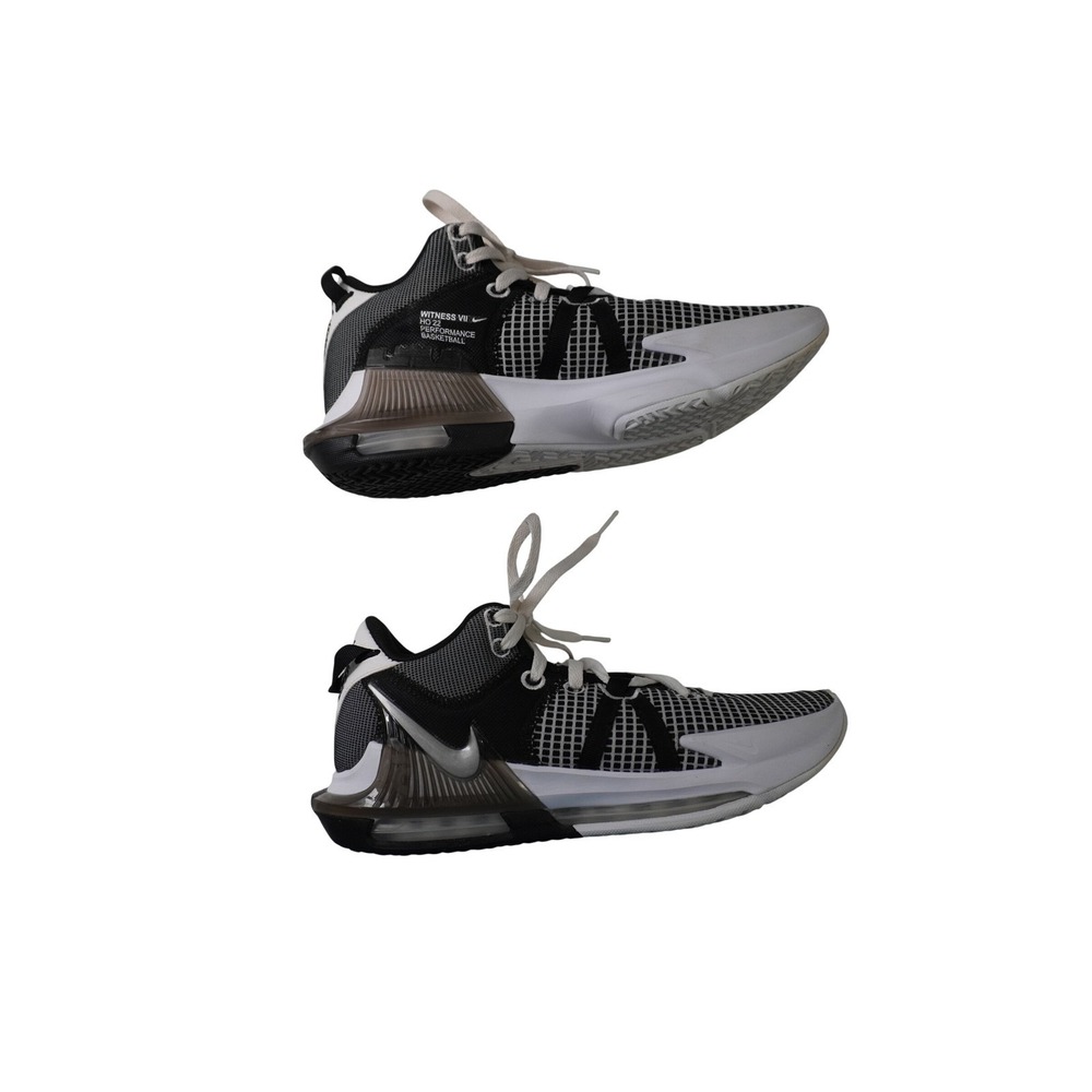 Nike LeBron Witness 7 Black White Grid Basketball Shoes DM1123-100 Mens 9.5 - Picture 5 of 13